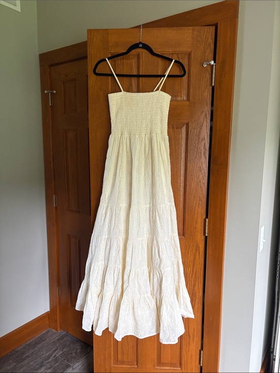Altar'd State Dresses & Skirts - Altar'd State Cream Smocked Maxi Dress with Spaghetti Straps